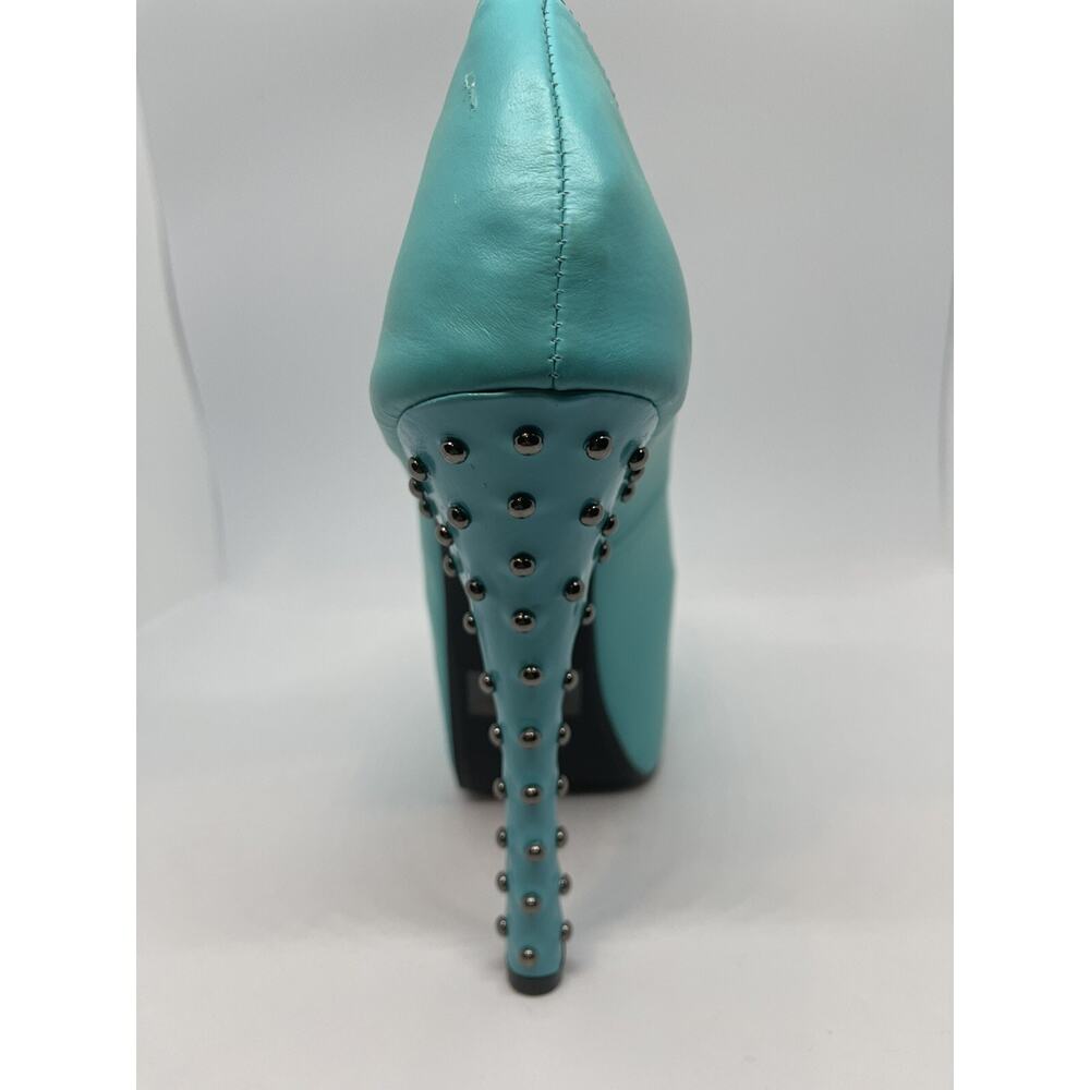 Charlotte russe jean-14 high heel pump mint -312 open toe - size 9 - Picture 2 of 4